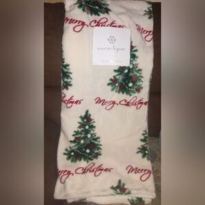 NWT nanette lepore Soft And Cozy Merry Christmas Tree Throw Blanket 50"x70"